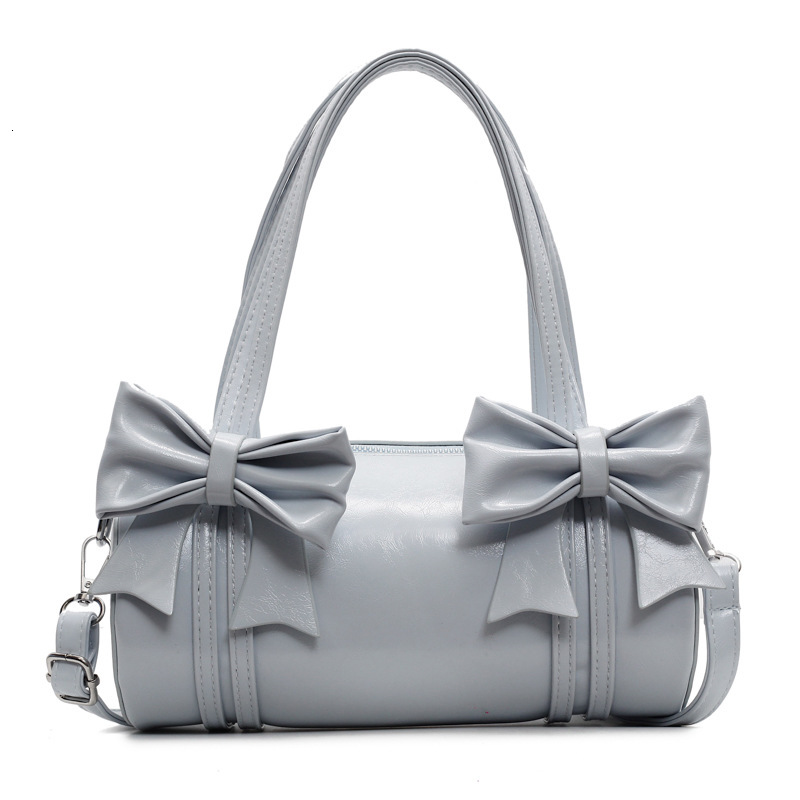 designer Trendy Niche Bowknot Handbag for Women 2025 New Versatile Shoulder Underarm Bag Casual Crossbody Cylinder Bag