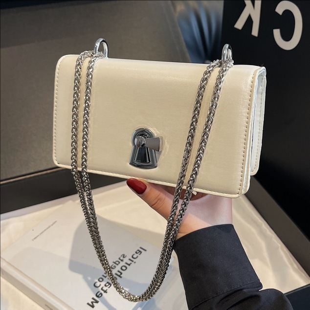 designer Texture Versatile Chain Bag for Women 2025 New Casual Fashion Single Shoulder Underarm Bag Trendy Crossbody Small Square Bag