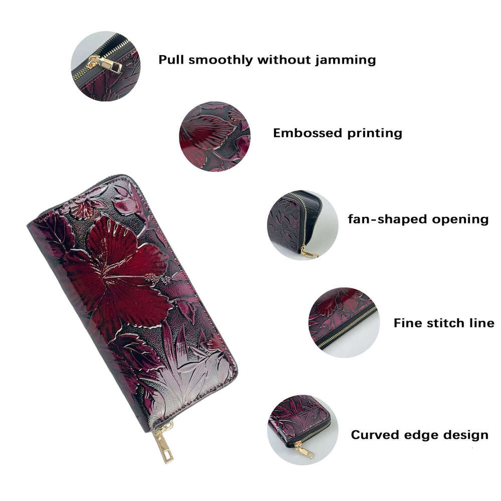 New Women's Long Wallet Korean Style Fashion Handheld Clutch Coin Purse Zipper Multifunctional Ladies' Phone Bag