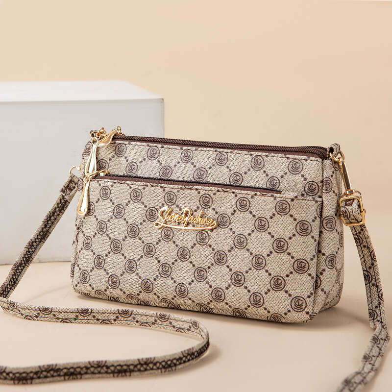 Autumn Summer Crossbody Middle-aged Fashion Retro Shoulder Old Pattern Women's Bag, 2025 New Style, Unique and Elegant Clothing