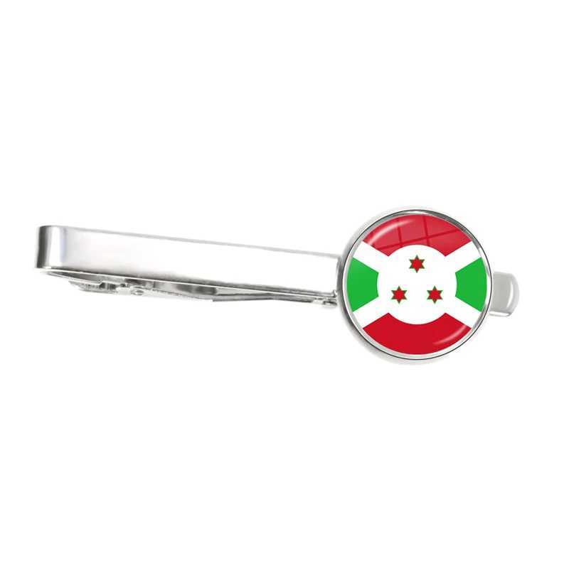 Mauritania Mali Rwanda Cote dIvoire Burundi Burkina Faso National Flag Tie Clip Ornament for Male Gentleman Gift W250604