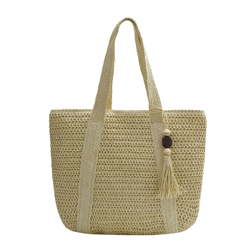 designer 2025 New Straw Beach Woven Handbag for Women with Tassels, Hollow Design, Large Capacity Tote Bag for Vacation