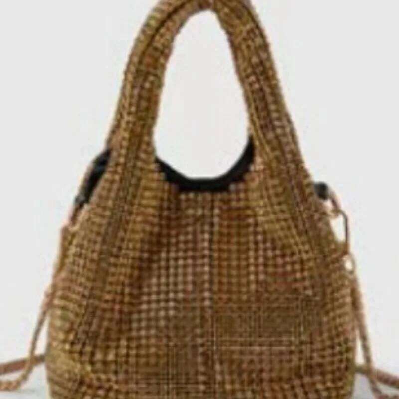 Glamorous Rhinestone Pearl Evening Bag For Women Elegant Stage Performance Purse Sparkly Prom Party Clutch Shoulder Crossbodybag