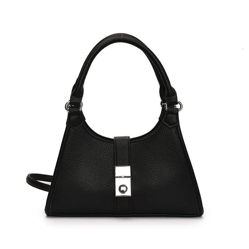 designer Vintage Simple Lock Handbag for Women 2025 New Trendy Fashion Single Shoulder Underarm Bag High-end Crossbody Bag for Women