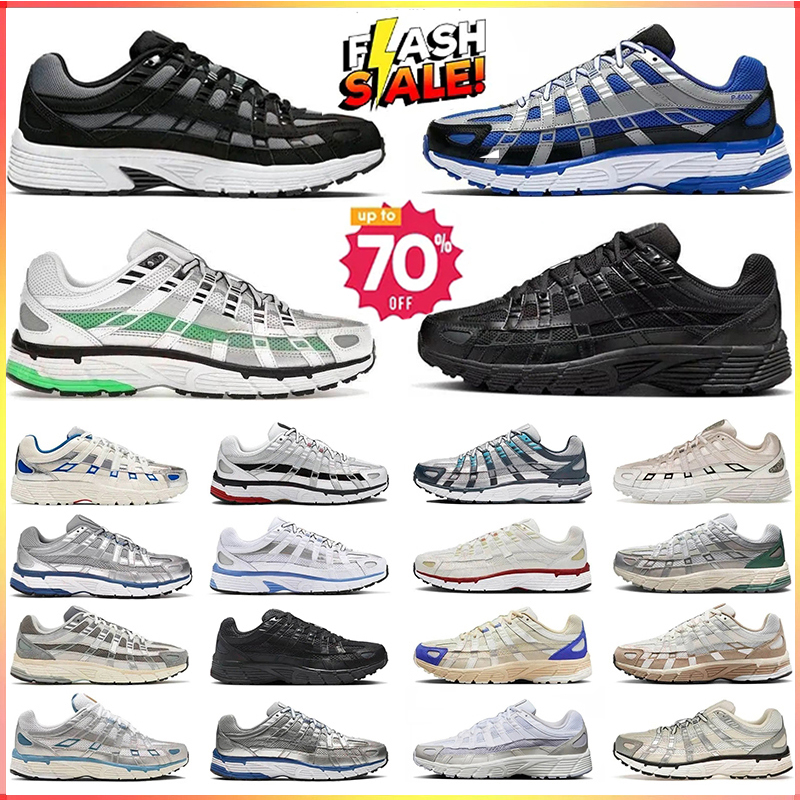 Designer P6000 Running Shoes P 6000 Men Women Sneakers Triple Black White Khaki Wolf Grey Metallic Sier Racer Blue Outdoor Sports 36-45