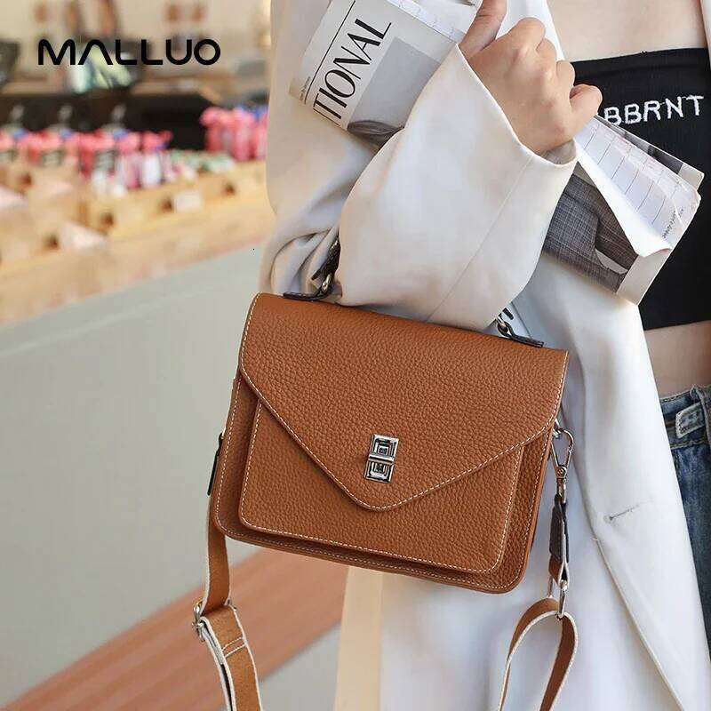 OLOEY Women Natural Cow Genuine Leather Shoulder Female Large Capacity Casual Crossbody Bag Lady Cowhide Fashion Commuting Handbag