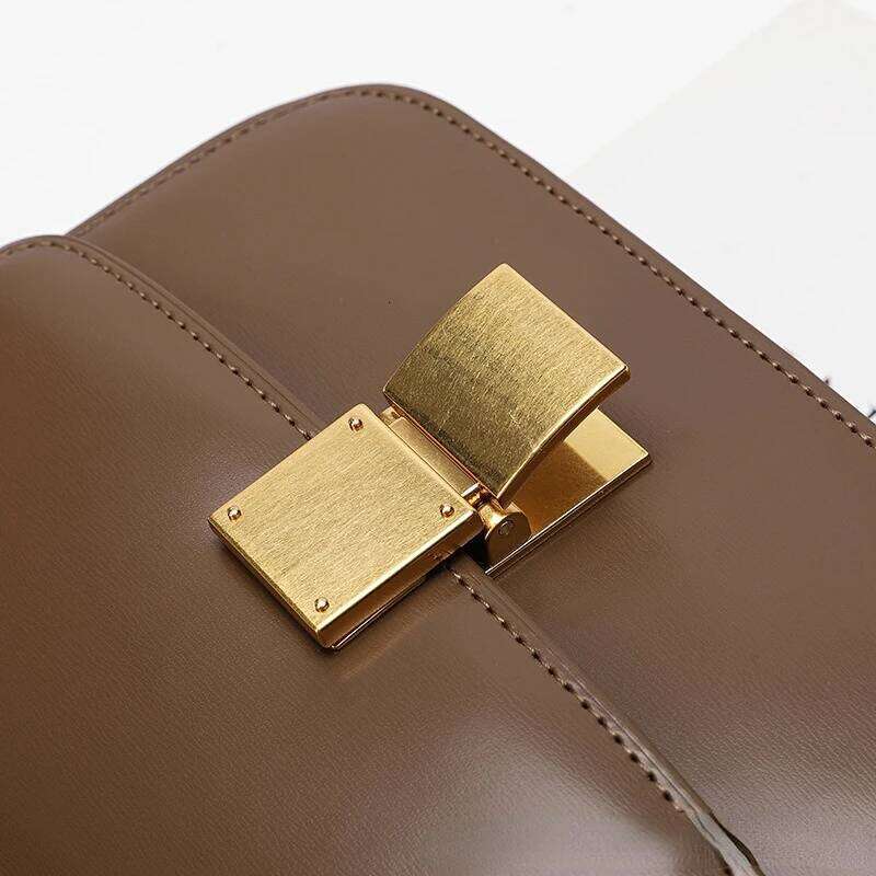 Women's Bags Designer New Tofu Brand Top Quality Smooth Genuine Leather One Shoulder Messenger Fashion Women's Small Square Box Bag