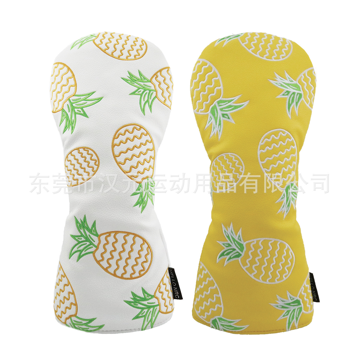 Soft PU Leather Flamingo Printing Golf Club Headcover 3pcs Set Option Driver Fairway Wood Hybrid Covers 241220