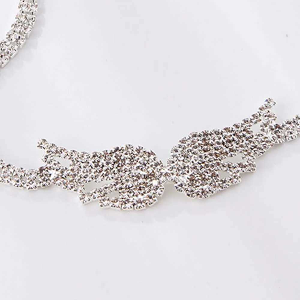 Fashion 2024 Angel Wings Anklet Chain Leg Anklet for Women Girls Summer Ankle Rhinestone Bling Bracelet Beach Accessories Gift W250604