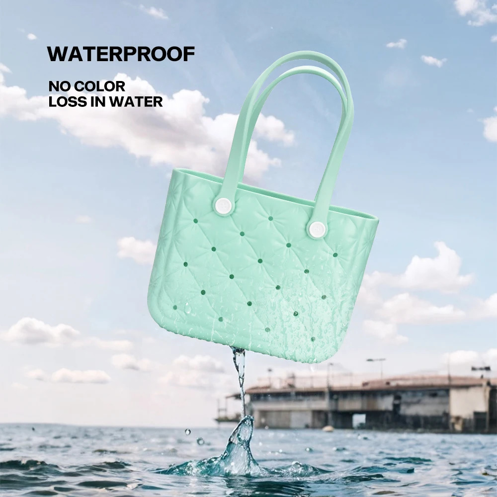 EVA Waterproof Handbag Beach Leisure Dopamine Candy Solid Color Printed High Quality Bag 250603