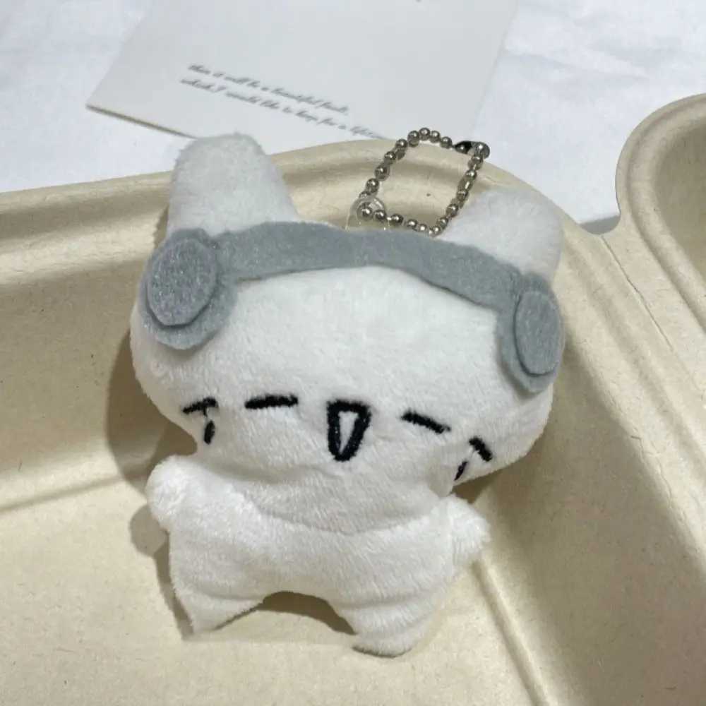 Cartoon Plush Cat Pendant Earphone Cat Doll Cute Plush Hangings Ornament Bag Accessories Car Pendant Keys Accessories Keychain W250604