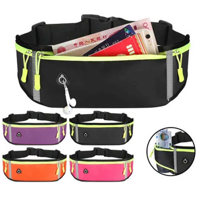 Waist Bag Women Men Sport Running Waterproof Comfortable Gym Safety Reflective Tape Cycling Phone Case Small Hanging Bag Unisex W250604