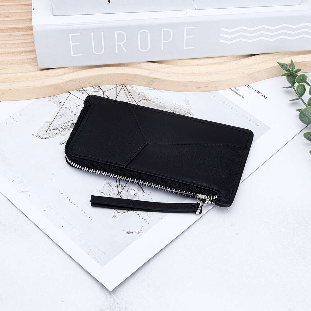 Genuine Leather Patchwork Coin Purse for Women, New Fashion Versatile Multi-Card Slot Short Wallet, Cowhide ID Card Holder