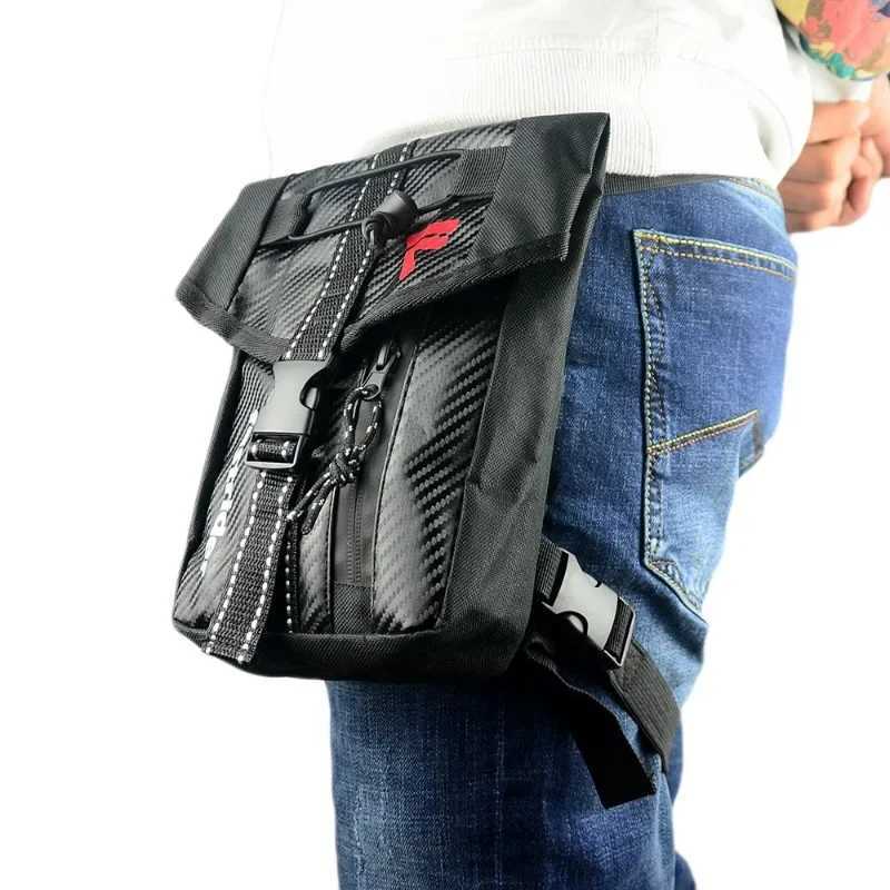 Motorcycle Waist Bag Waterproof Leather Purses Men Women Waist Pack Leg Bag Waist Motorbike Riding Belt Pack W250604