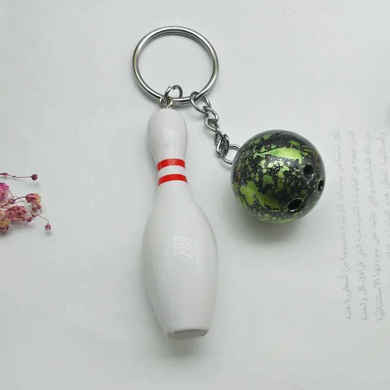New Design Bowling metal Keychain Car Key Chain Key Ring Sports Hot Sale Keyring pendant For Man Women Gift M250604