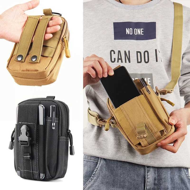 Outdoor Men Waist Pack Bum Bag Pouch Waterproof Waist Bag Sport Hunting Belt Nylon Mobile Phone Bags Travel Tools Mens Bags W250604
