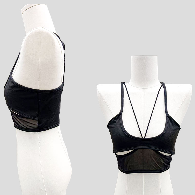 Customisable 2025 New Fashion Spaghetti Straps Cross Back Top Beauty Back Camisole