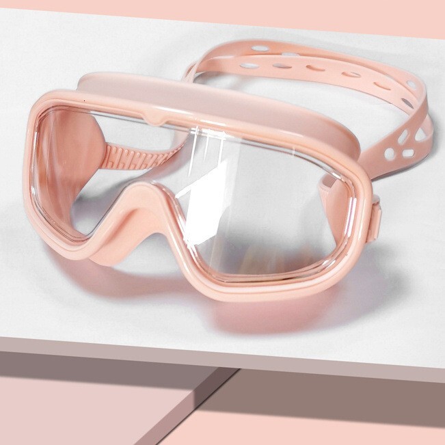Waterproof Anti-Fog HD Adult and Children Large Frame Silicone Swimming Goggles Set