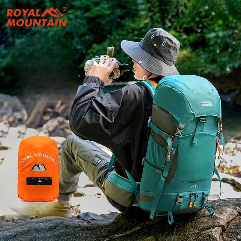 48L Camping Backpack Travel Bag For Men Large Capacity Outdoor Sport Trekking Hiking Mountaineering Shoulder Bag with Rain cover W250603