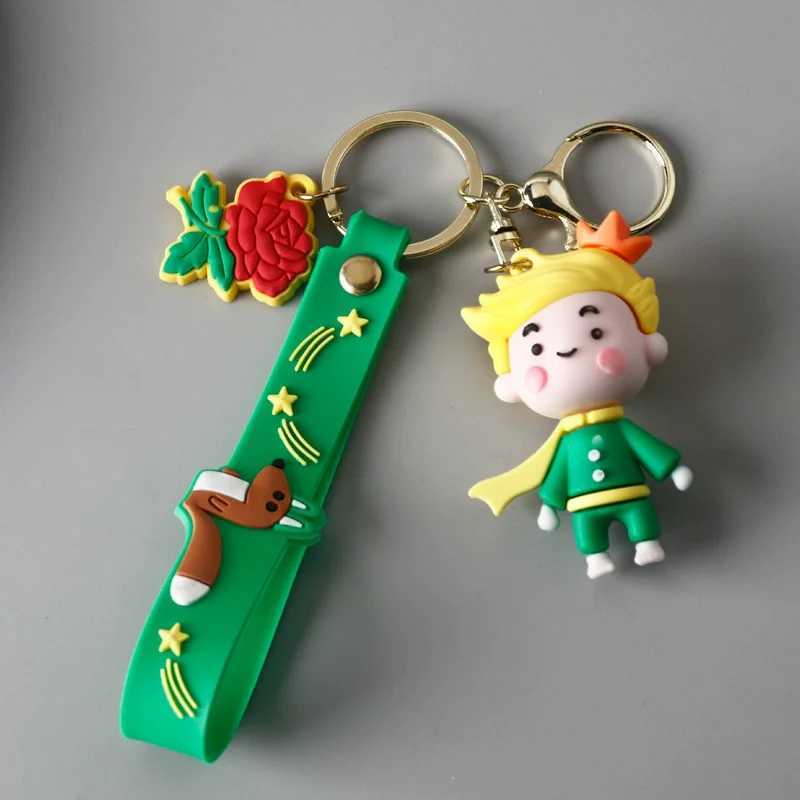 Green Best Deal Little Prince and Fox Keychain Pendant for Kids Birthday Party Decoration Gift Keyring M250604