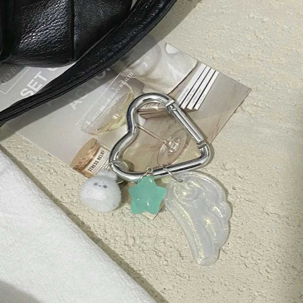 New Y2K Japanese Magical Girl Star Keychain Wing Rabbit Bag Pendant For Anime Lovers Backpack Decoration Accessories Car Keyring W250604