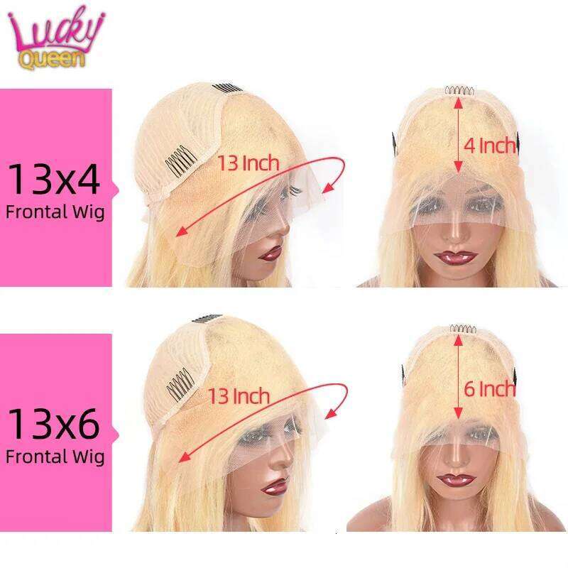 13X4 13x6 Haze Straight 613 Colorful Wigs 180 Density Transparent Lace Frontal Human Hair For Women Pre Plucked Light Blue