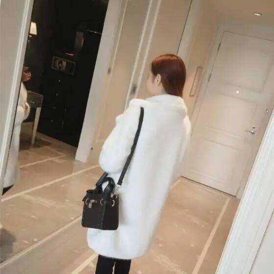 Lmitation Mink Plush Coat Female 2021 Winter Thick High end Rex Rabbit Hair Plus size Warm Women Faux Fur Coats