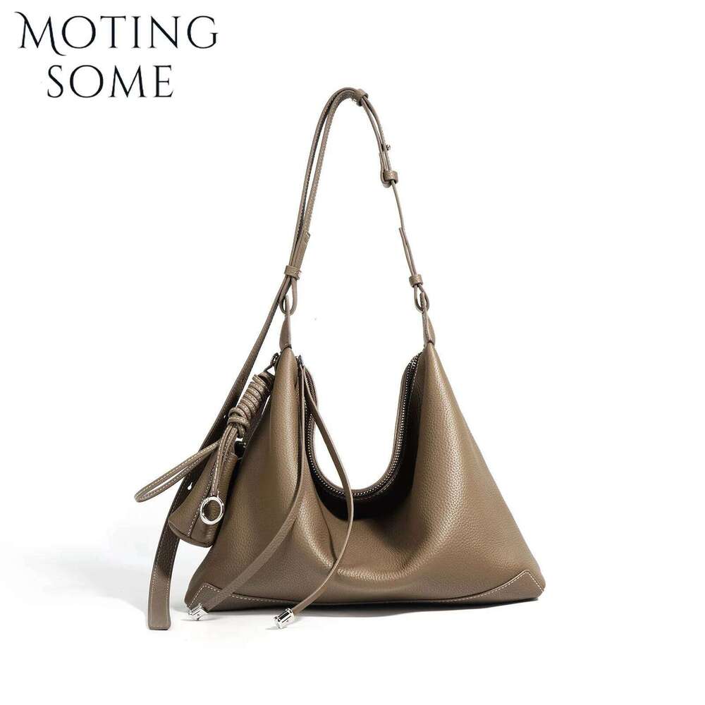 Motingsome Genuine Leather Woman Handbag And Purse Frist Layershoulder Hobos 2025 New Messenger Tote Daily Bag