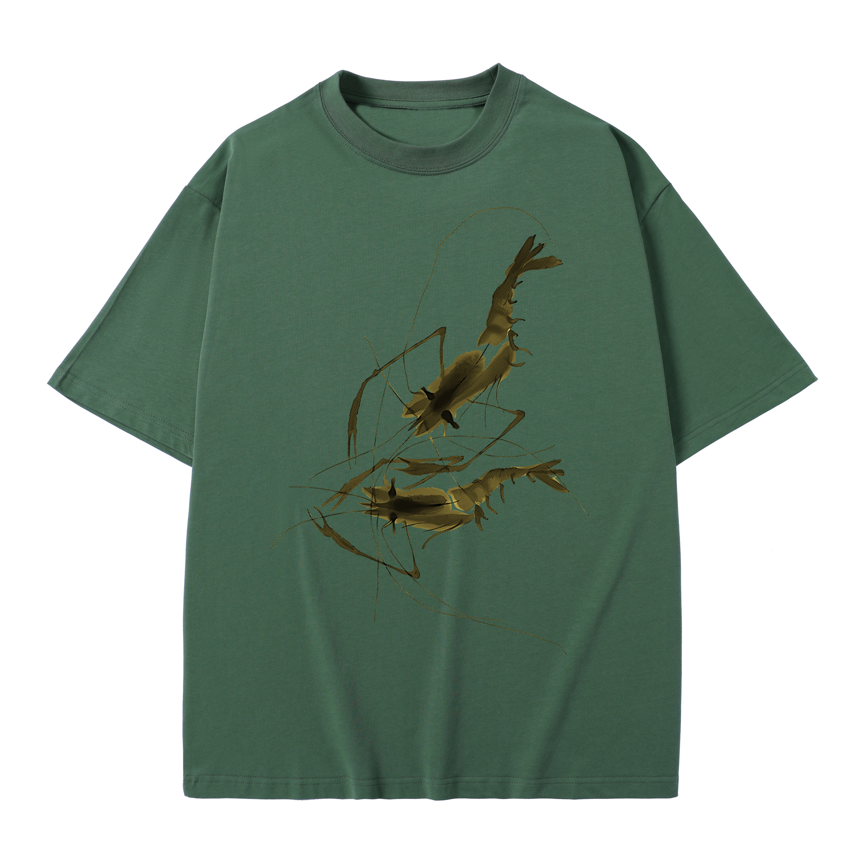 T-shirt men's top designer cotton T-shirt Silver the golden crayfish short sleeved clothing high-quality fashionable T-shirt BROADTRUE