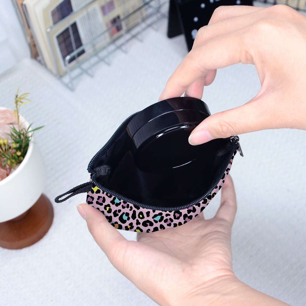 Leopard Print Small Coin Purse Simple ID Card Key Storage Bag Women Portable Clutch