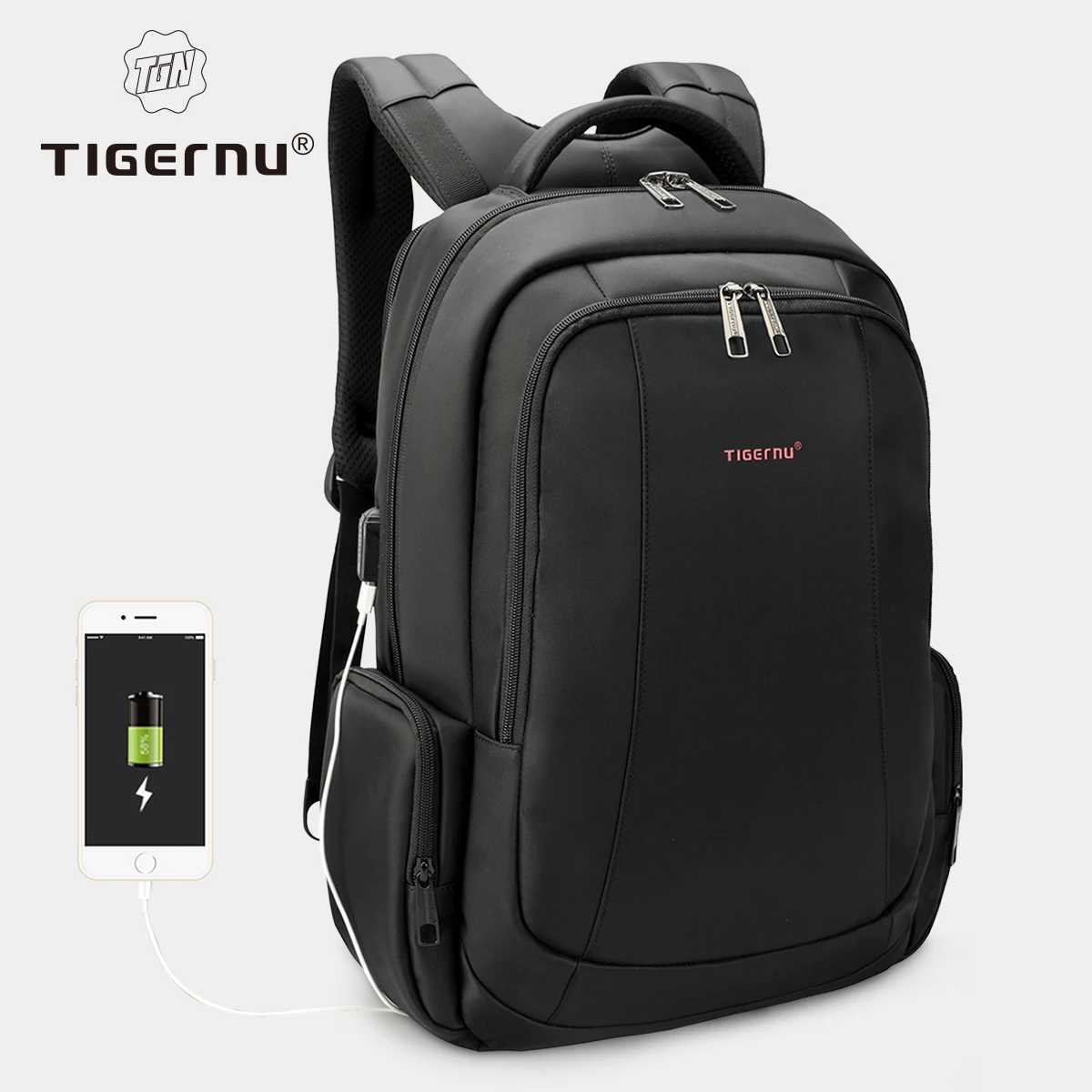 Tigernu Men Backpack 14 15.6 17.3inch Laptop Backpack Bags For Men Anti Theft Bags School Backpack Male Travel Backpack KnapsackW250603