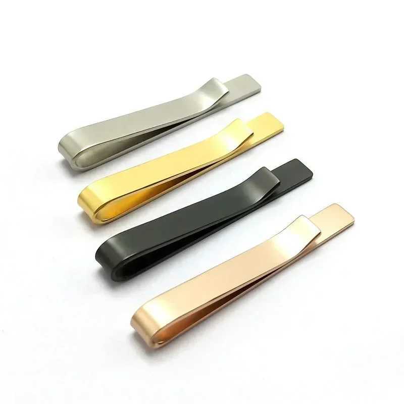Mens Korean Version Simple Stainless Steel Tie Clip High-end Suit Accessories Fathers Day Birthday Gift Can Be Customized W250604