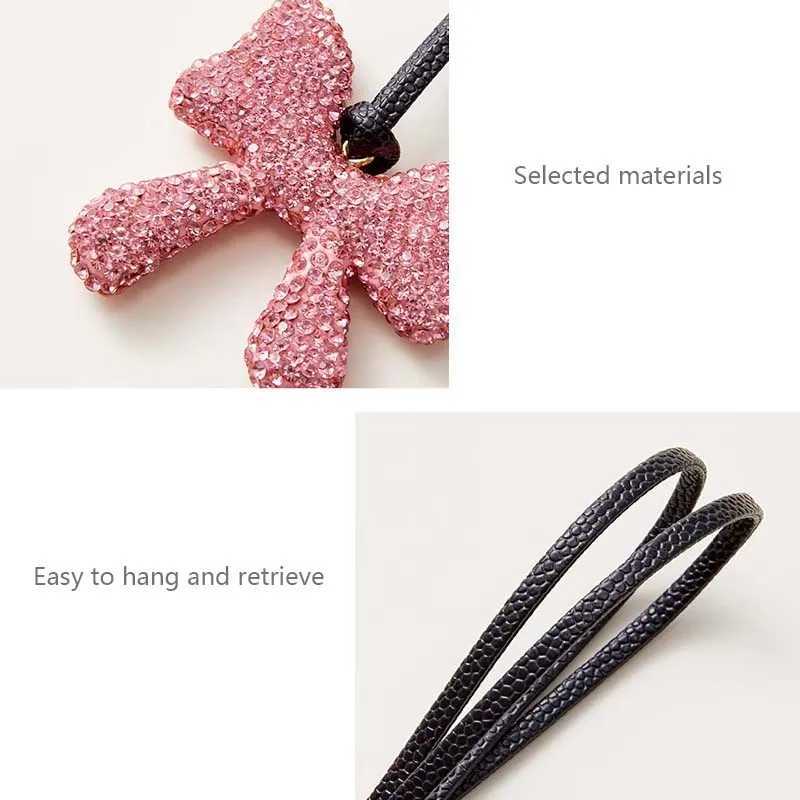 Full diamond bow bag charm clay bag pendant wear-resistant high-end backpack decoration bag accessories W250604