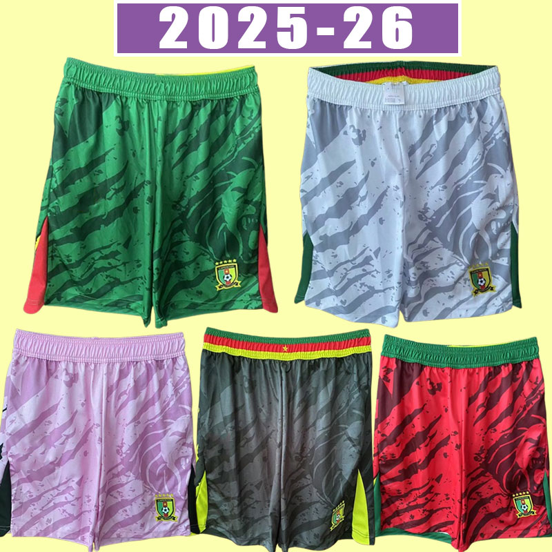 2025 2026 Cameroon Soccer Shorts CHOUPO-MOTING Anguissa ABOUBAKAR EKAMBI GANAGO BAHOKEN national team home green away 25 26 football shirt pants player goalkeeper