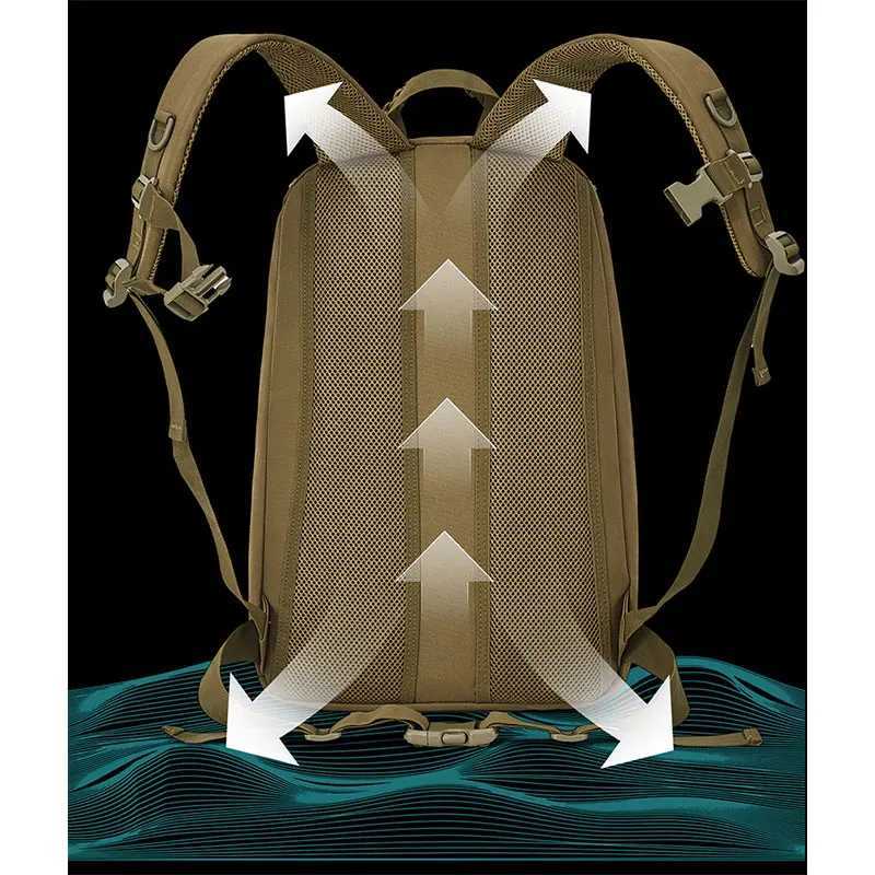 Tactical Climbing Backpack Sports Storage Equipment Rucksack Outdoor Hiking Camping Trekking Bag Large Sport Weekend Luggage BagW250603