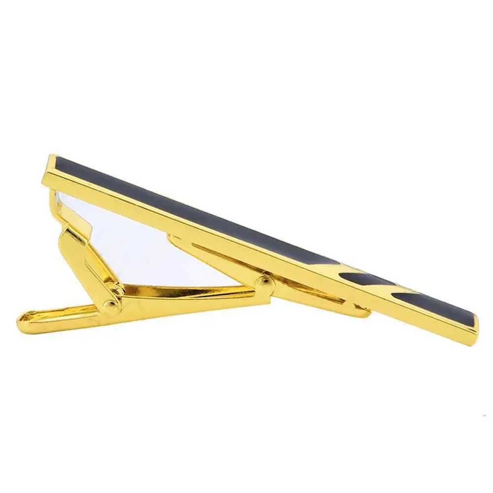 Fashion Clasp Wedding Gift Style Tie Clamp Pin Necktie Simple Clip Golden Jewel Men Metal Tie Clips W250604