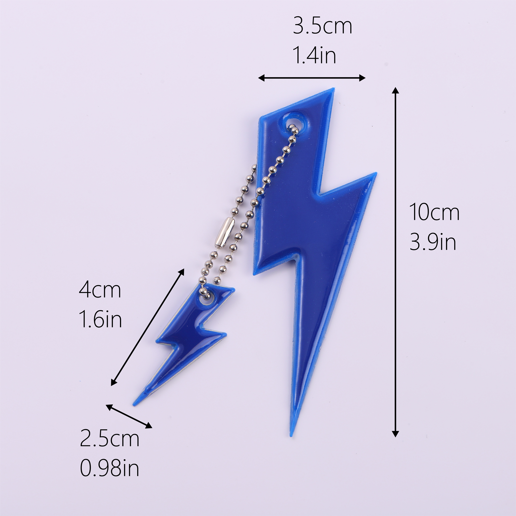 Reflective Lightning Design Backpack Pendant - Ensure Safety During Nighttime Travel With Various Color Options