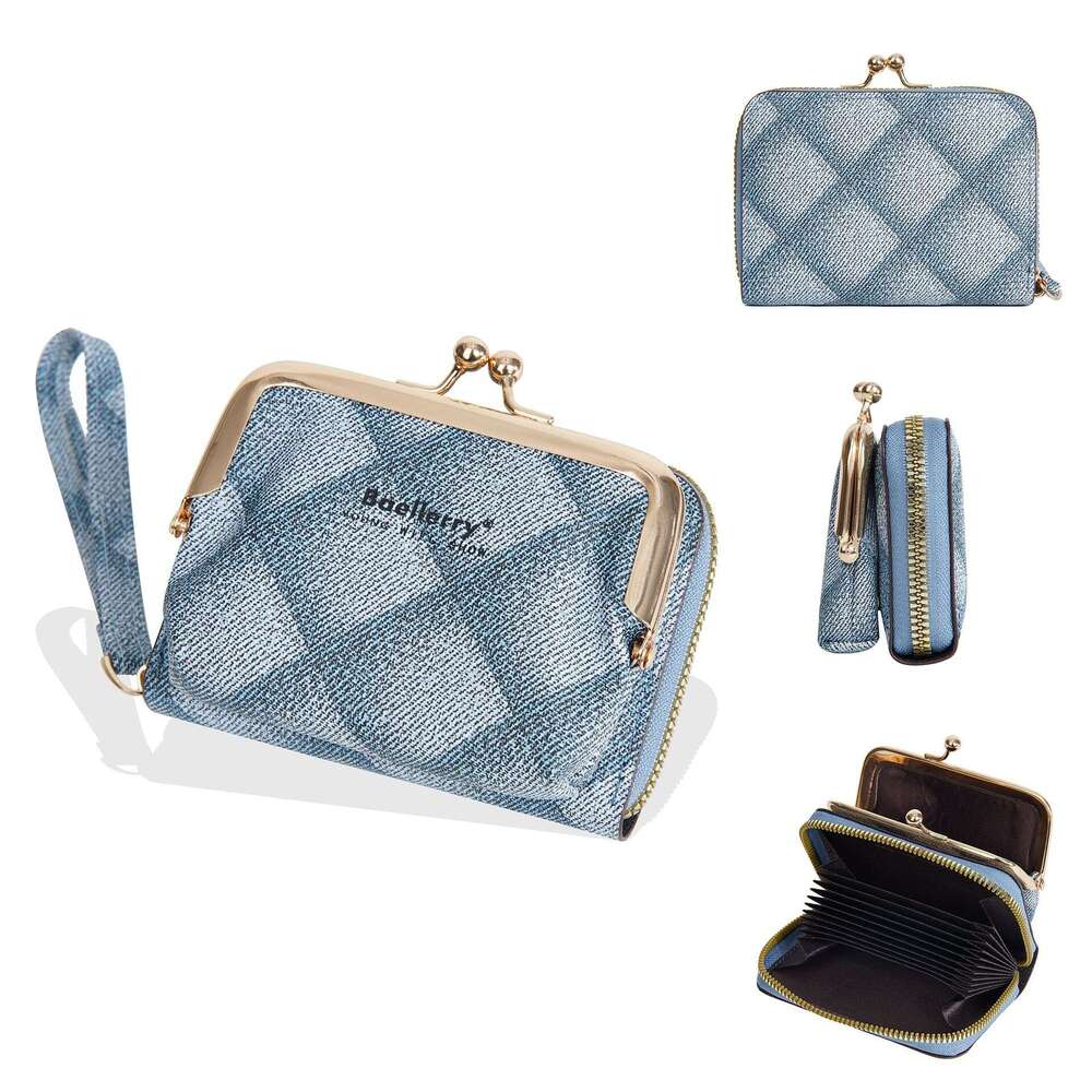 Women's Wallet baellerry Korean Style Fashion Mini Multi-Card Slot Zipper Accordion Card Holder Versatile Small Coin Purse