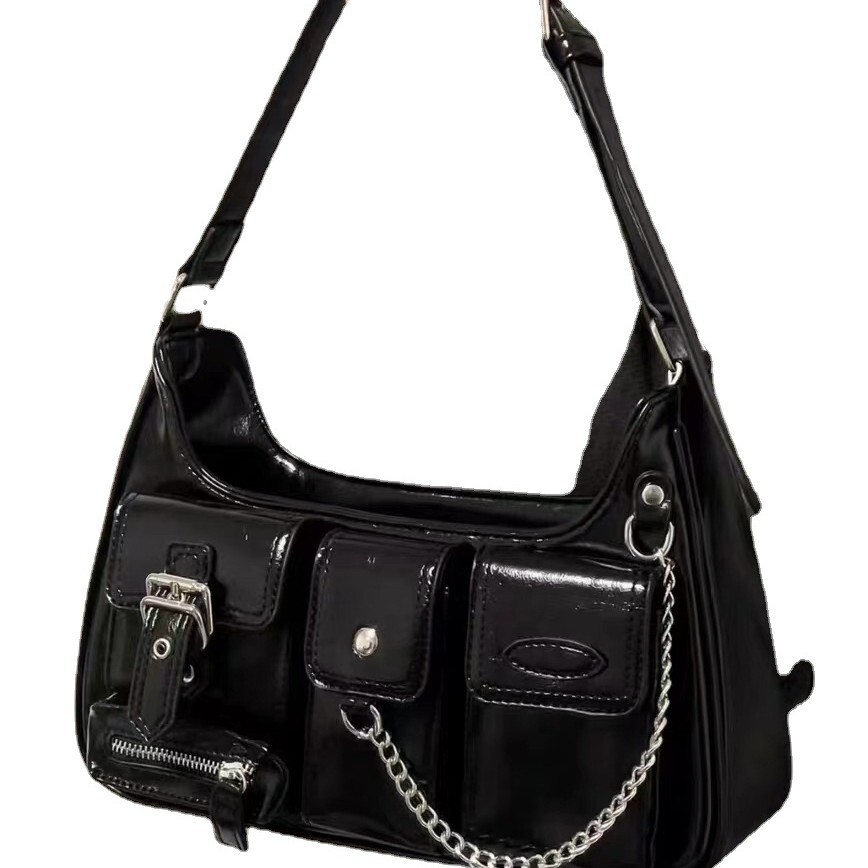 Fashion girl s fashion new niche design Hong Kong style chain shoulder and armpit bag women s handbag fashion designer women s fashion shoulder bag