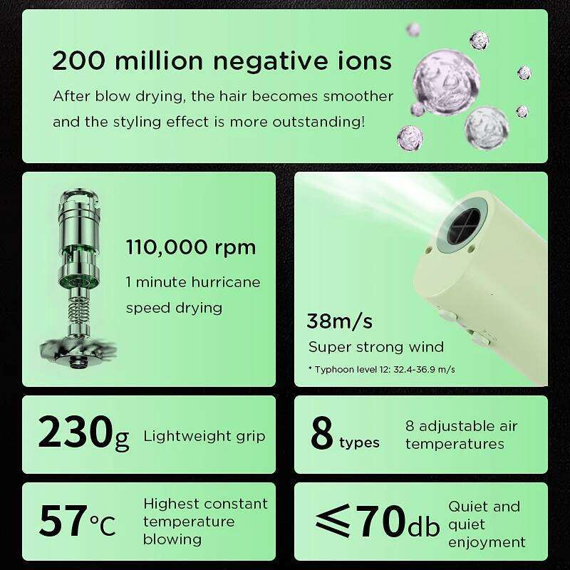 High-Power Negative Ion Pet Hair Dryer Silent With Beauty Bristles Quick Blow Hanging Neck Design Portable Universal For Dog