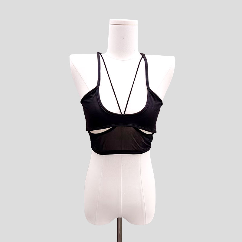 Customisable 2025 New Fashion Spaghetti Straps Cross Back Top Beauty Back Camisole