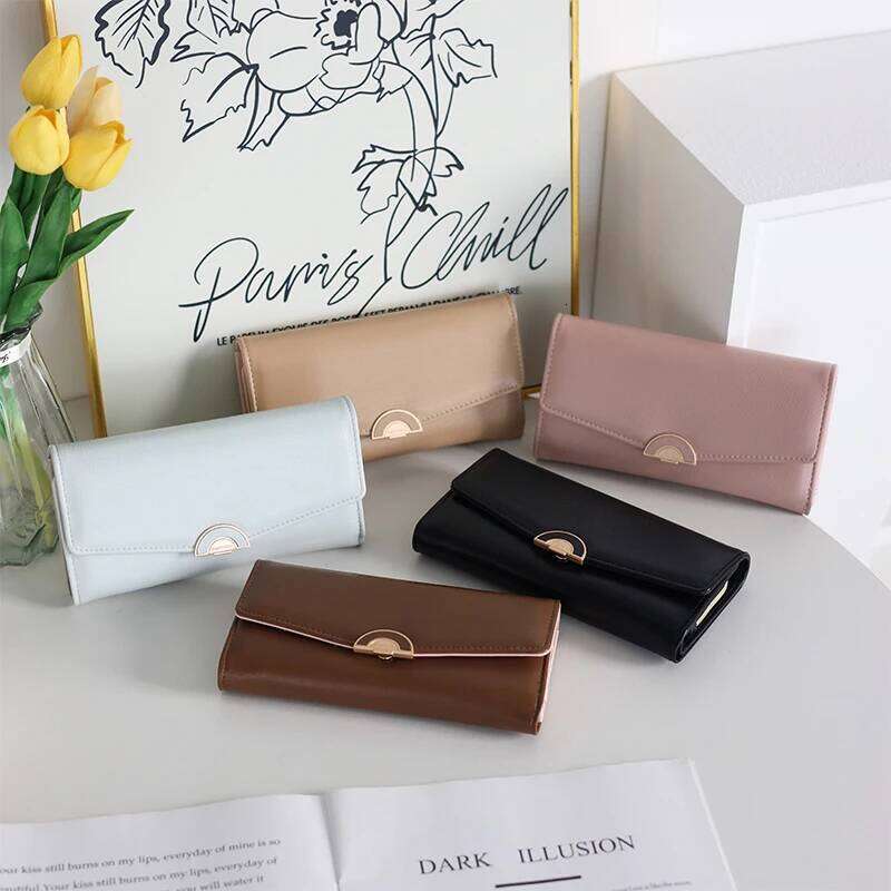 spring new women's long wallet high texture PU leather multi-functional simple fashion all-in-one large capacity hand bag g