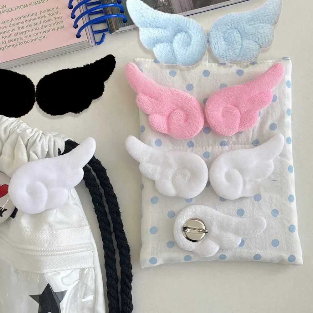 1 Pair Of Plush Angel Wings Brooch Bag Decoration Badge Y2K Style Gothic Lolita Plush Angel Wing Fluffy Brooch Bag Decoration W250604