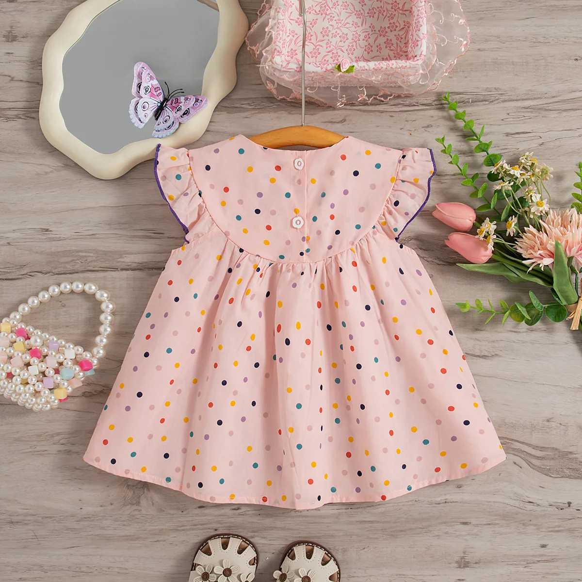 Baby Girl Dress Summer Comfortable Cotton Baby Dress Cute Flower Embroidered Dress Kids Birthday Clothes R250530