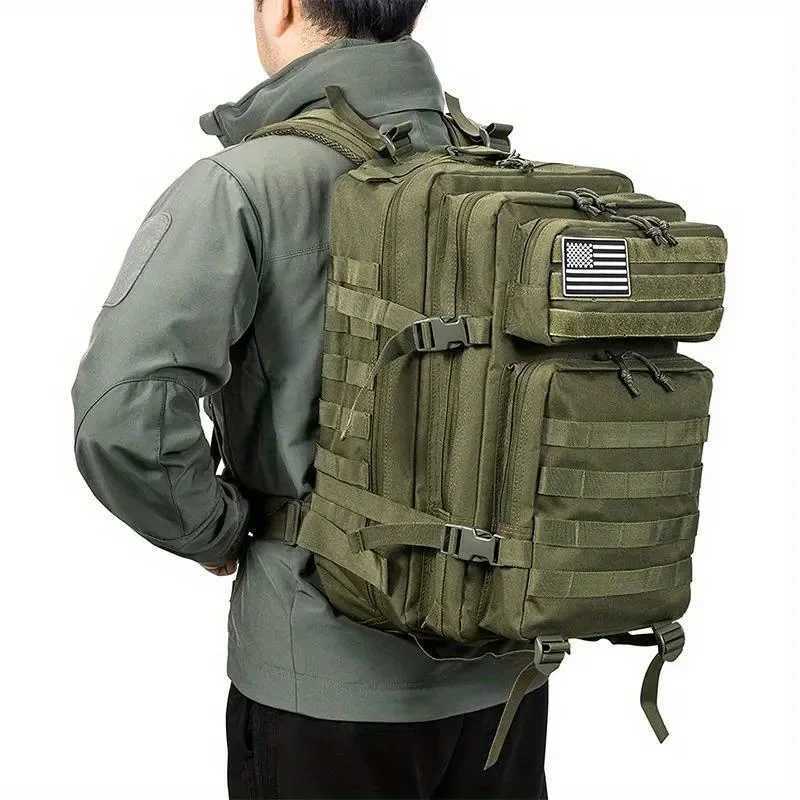 45L Man Tactical Backpacks Hiking Traveling Bags Survival Outdoor 3P Assault Pack EDC Molle Pack For Trekking Hunting Bag W250603
