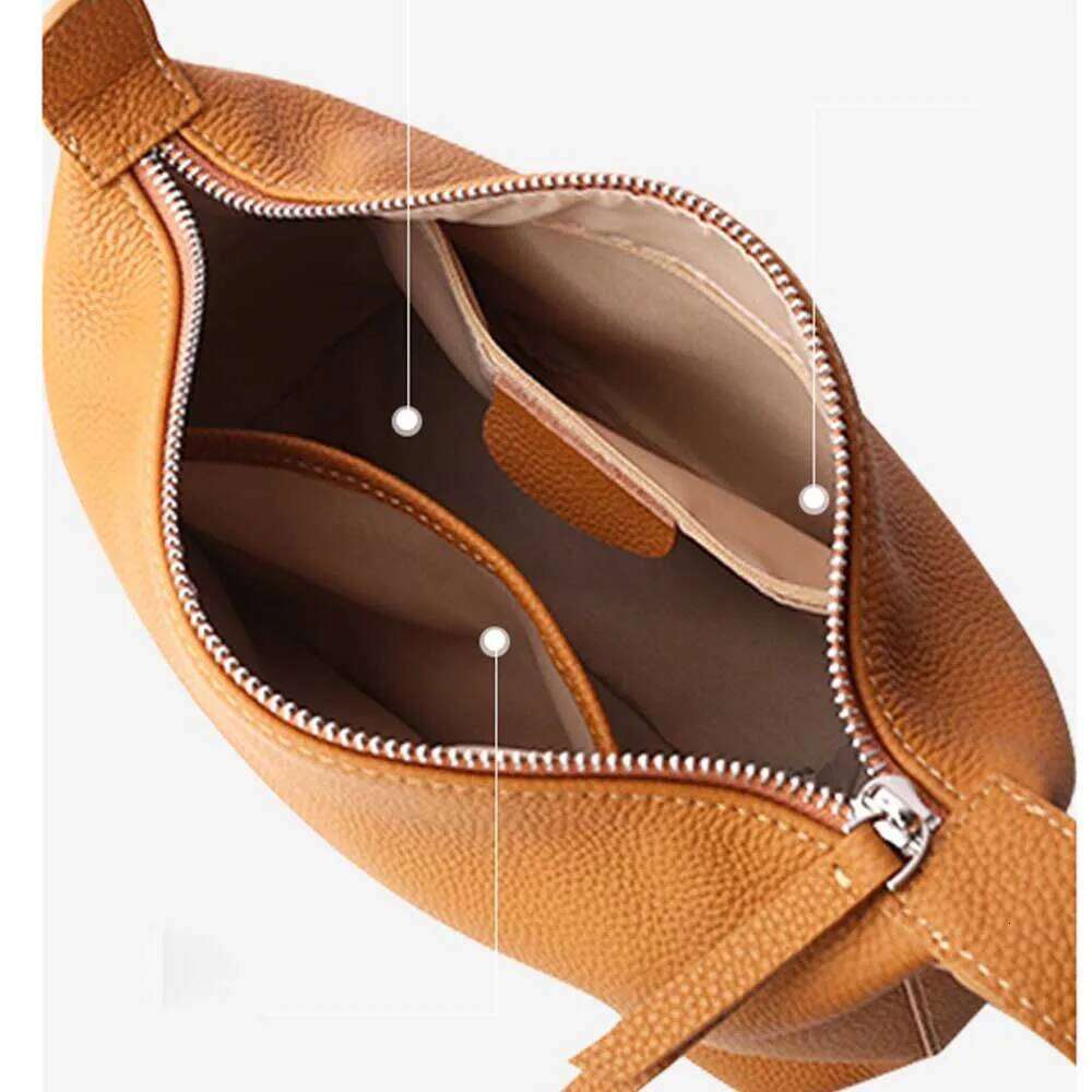 Motingsome Soft Leather Woman Shoulder Saddle Bags 2024 New Mini Tote Handbag And Purse Daily Cowhide Bag