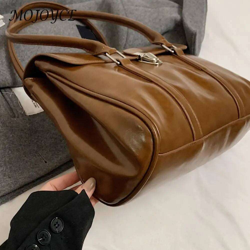 Women's Bags Designer Women Retro Tote Handbag Large Capacity Casual Shoulder PU Leather Simple Flap Travel Shopping Work Date Bag