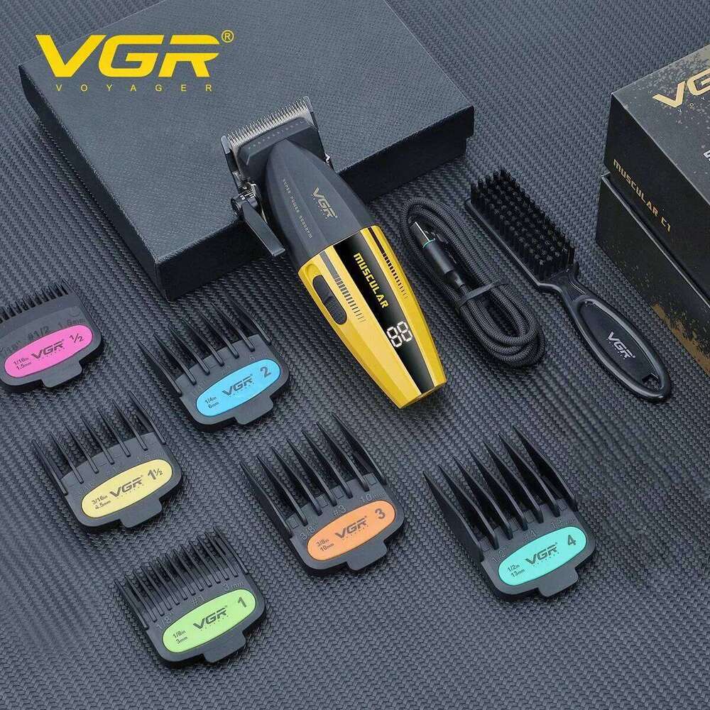 VGR Clipper Professional Cutting Hine Barber Cordless Metal 9000 RPM Electric Hair Clippers For Men V-285