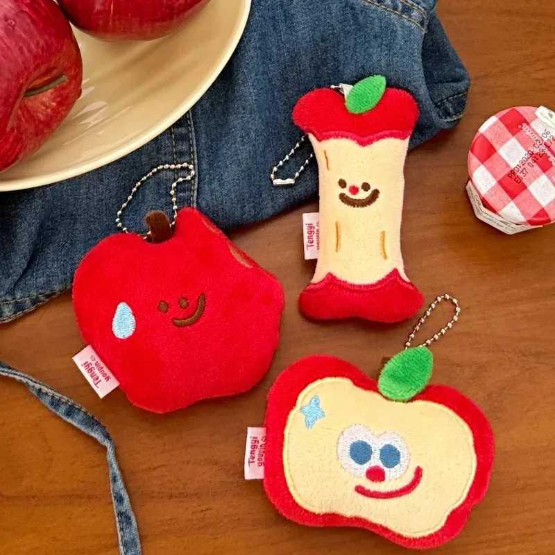 1-3pcs Cute Apple Plush Toy Keychain Cartoon Apple Creative Soft Stuffed Doll Pendant Car Key Ring Backpack Bag Decor Kid Gift W250604