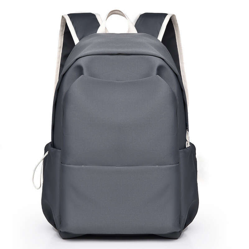 Quality Trendy Large Capacity Solid Color Student Backpack Women Korean Versatile College Style School Bag for Men